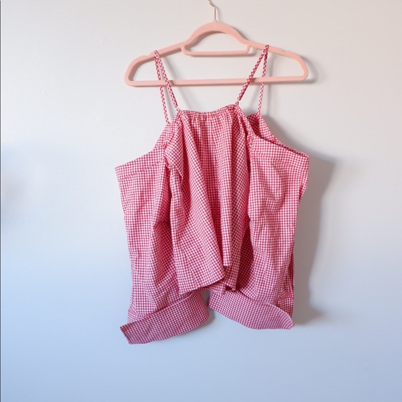 REVOLVE BARDOT SARA BELL GINGHAM OFF THE SHOULDER BLOUSE LIKE NEW - Picture 5 of 7